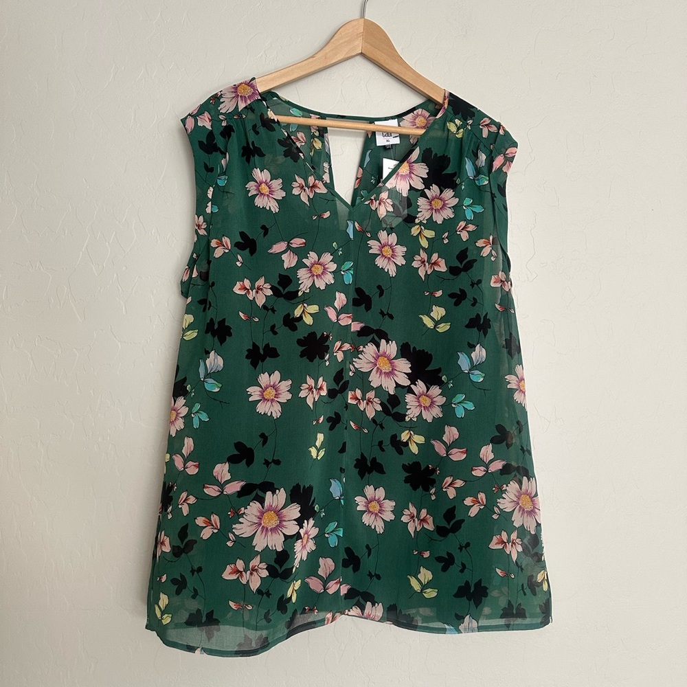 NWT Cabi Shadow Blouse Daisy Vine size XL Style 3619